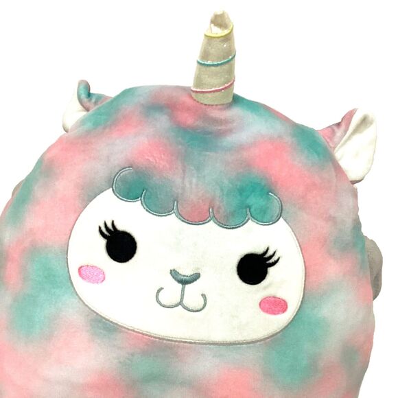 Kellytoy-Squishmallow-Winona Alicorn/Llama -Pastel Pink/Blue Swirled - 14" Plush - Picture 1 of 11
